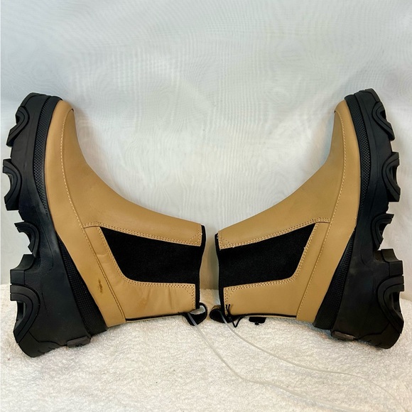 NEW SOREL Woman's Brex Waterproof Chelsea Boot TAN / BLACK Size 6 - Picture 10 of 14